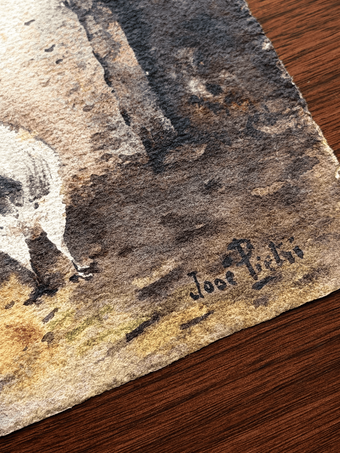 Original Jose Pietri Farmyard Watercolor