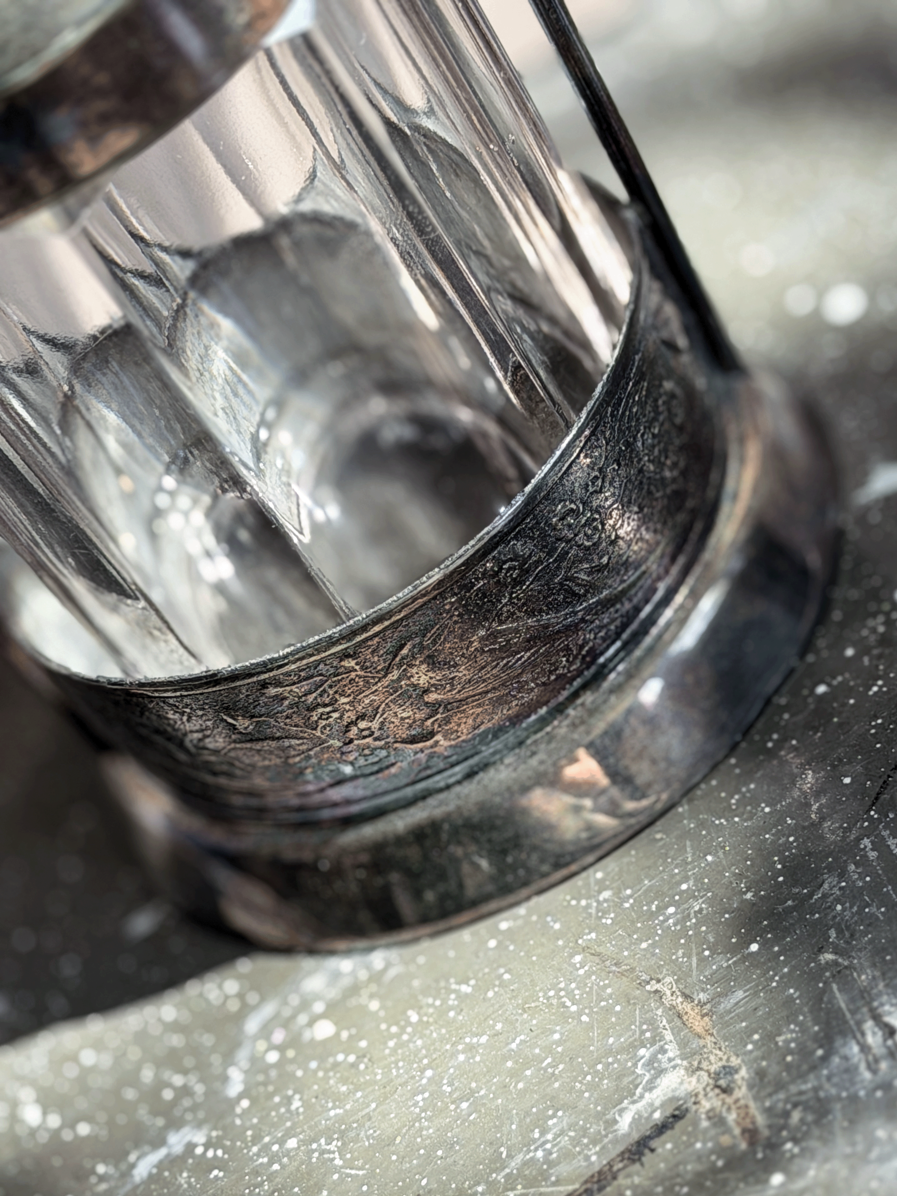 Victorian Silver-Plated Glass Pickle Castor